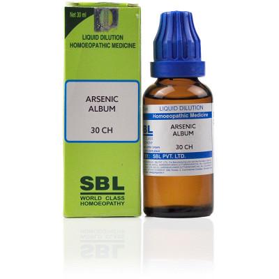 SBL Arsenic Album 30 CH (30ml) Cold Coryza Fever Cough Breathles