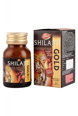 Dabur Ayurvedic Shilajit Gold Capsules - 20 caps (With Kesar) strength, stamina and power