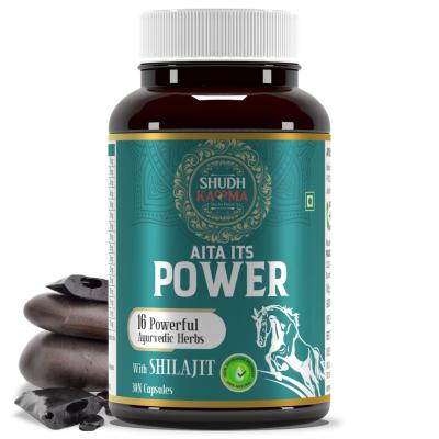 Its Power Natural Testosterone Booster for Men with Pure Shilajit, Gokhru, Ashwagandha & Safed Musli for Strength, Stamina, Energy and Muscle Gain – 30 Cap