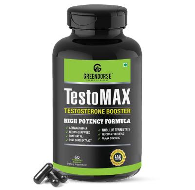 TestoMAX Testosterone Booster with Tongkat Ali, Ashwagandha, Horny Goatweed, Tribulus Terristris, Mucuna pruriens, Panax Ginseng & Pine Bark Extract, 3rd P